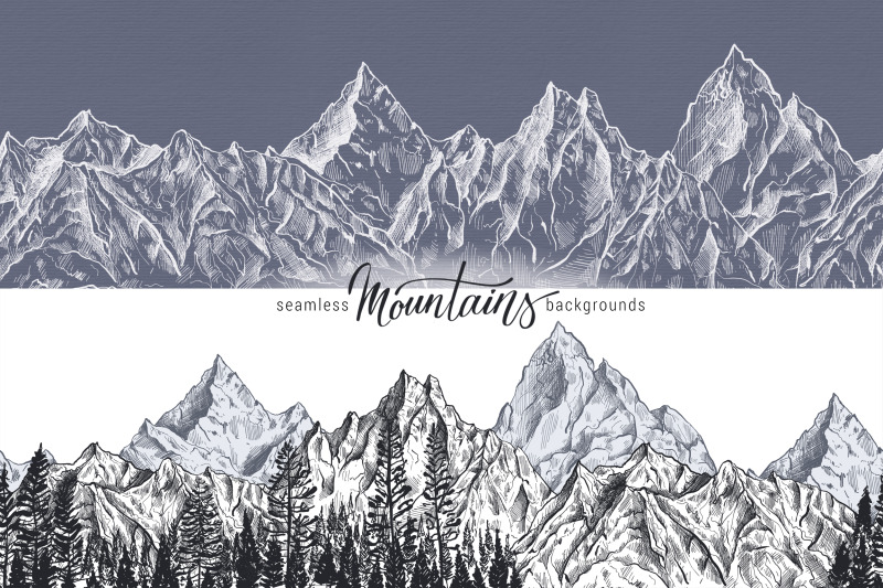 mountains-vector-set