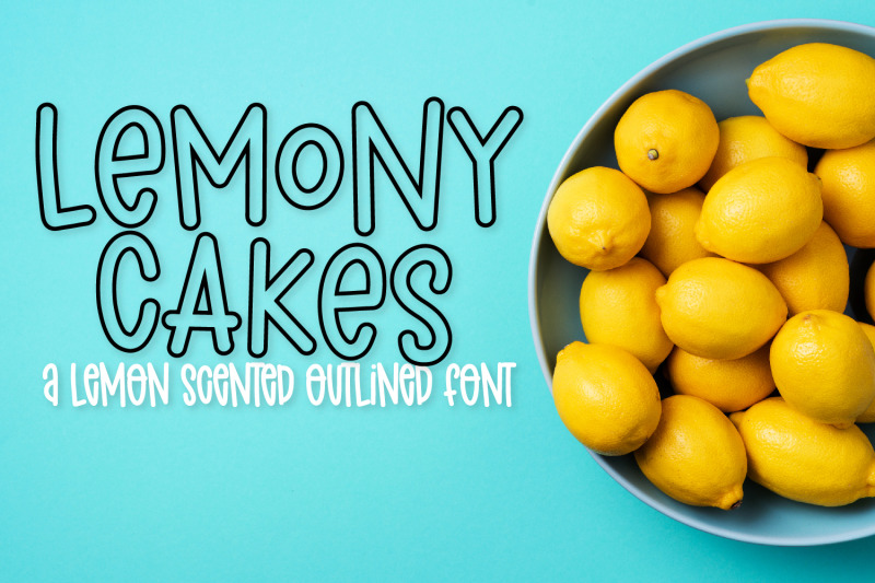 lemony-cakes-an-outlined-font