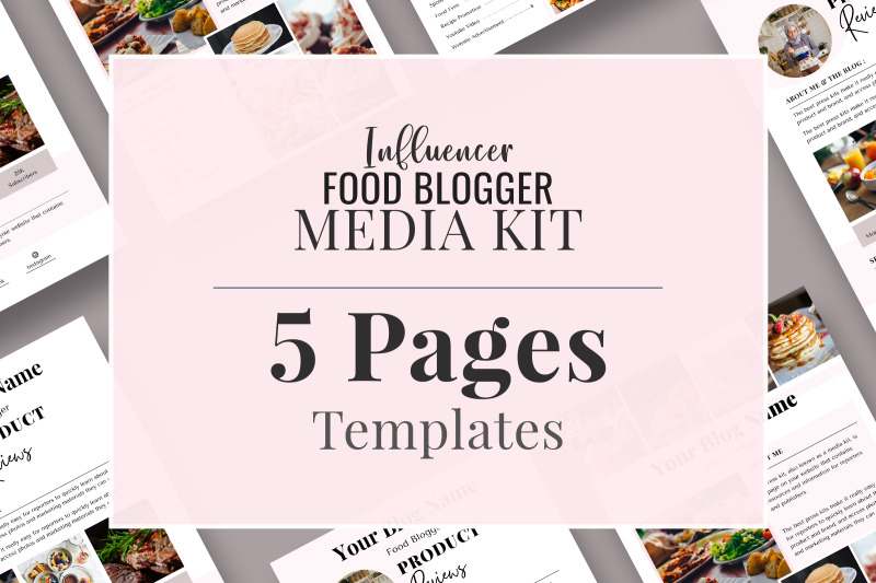 influencers-food-blogger-media-kit-template