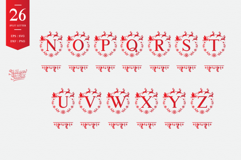 santa-claus-monogram-alphabet-christmas-split-letters