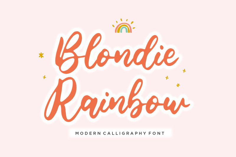 blondie-rainbow-modern-calligraphy-font
