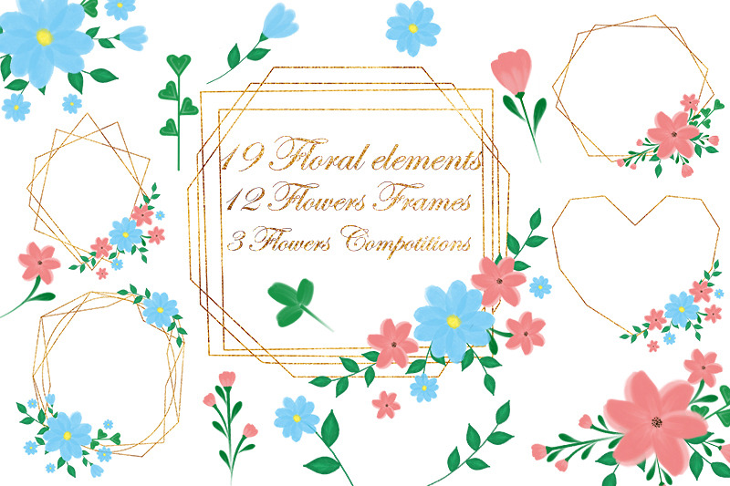 frames-gold-flowers-floral-clipart-wedding