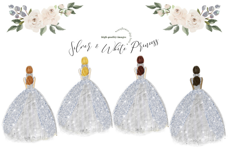 silver-amp-white-princess-dress-clipart-white-flowers-wedding-clipart