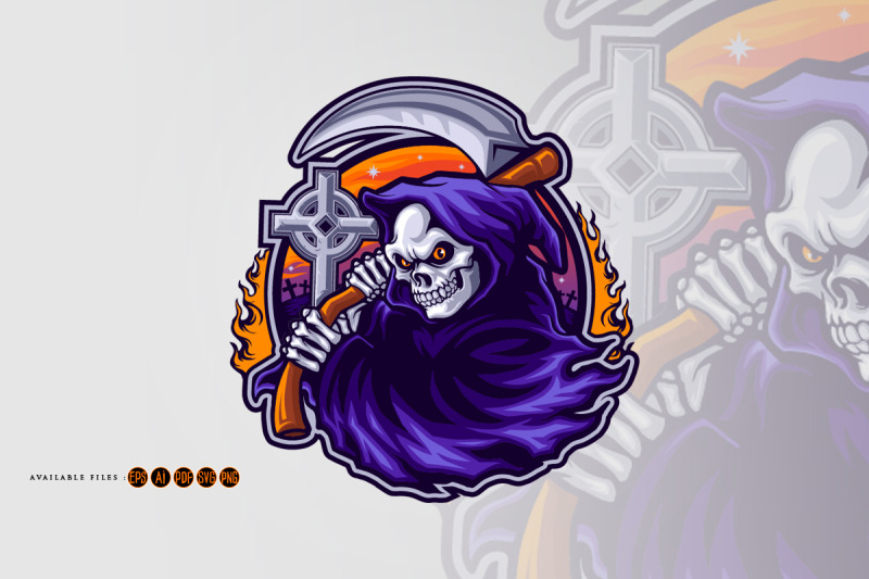 halloween-grim-reaper-cartoon-logo