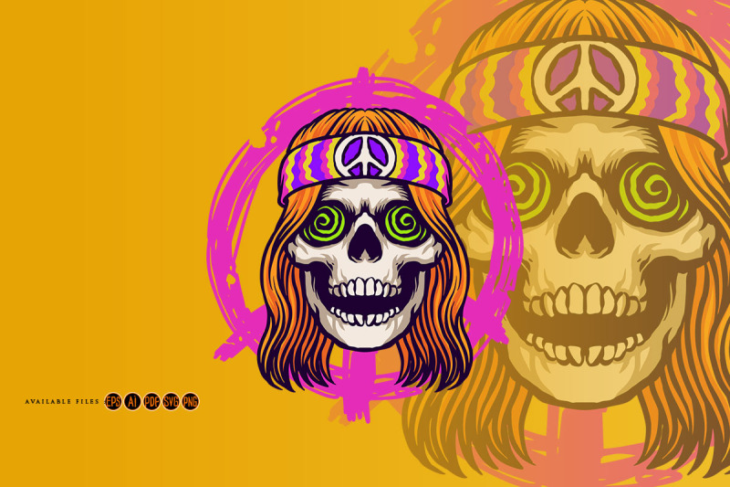 hippie-psychedelic-skull-character