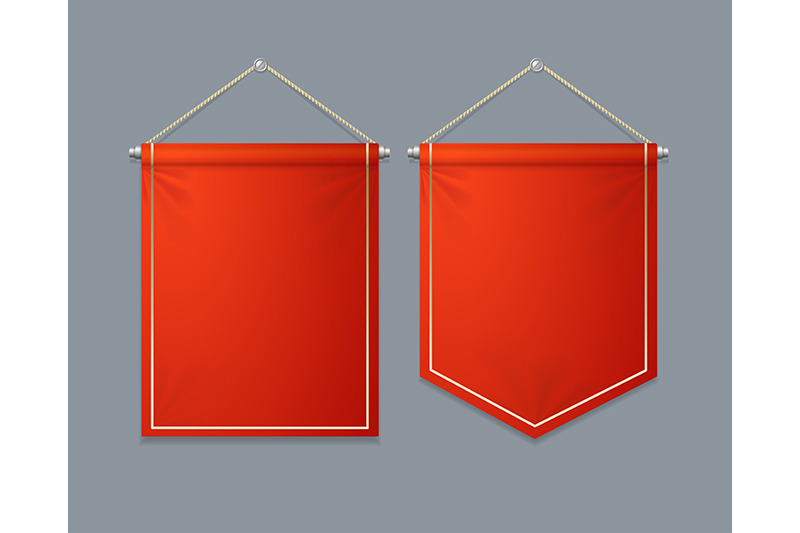 banner-pennant-flag-set-vector