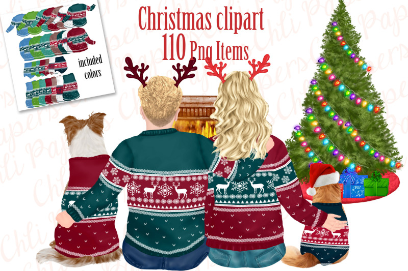 christmas-bundle-clipart-family-matching-sweaters-dog-cat