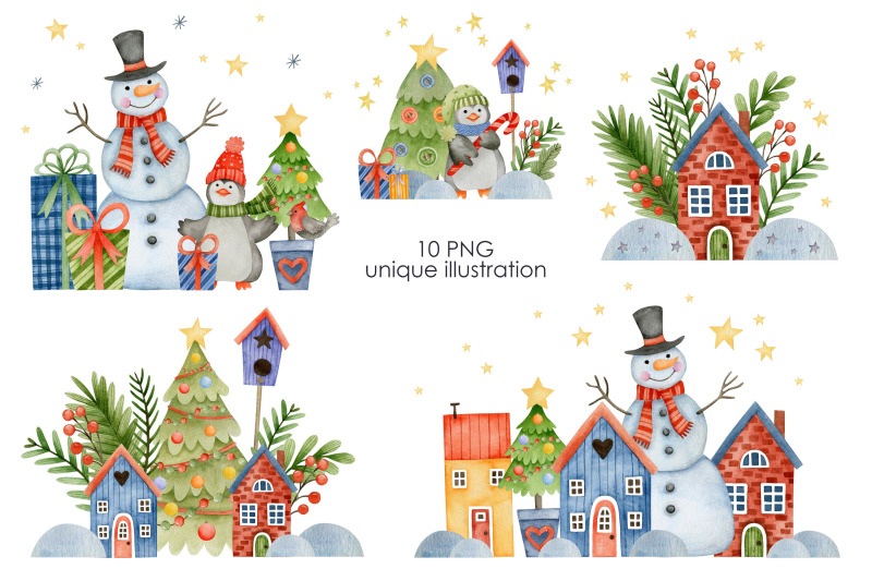watercolor-snowman-unique-illustration-10-png-christmas-compositions