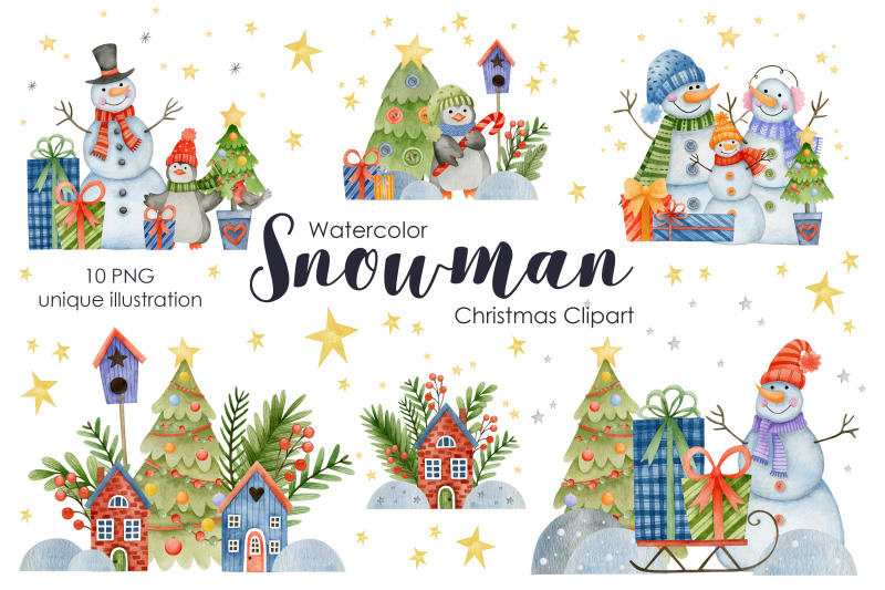 watercolor-snowman-unique-illustration-10-png-christmas-compositions