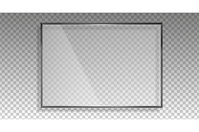 transparent-glass-frame-gloss-shine-panel-rectangle-3d-window-refle