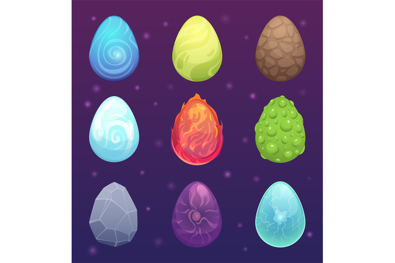 dragon-eggs-magic-fantasy-colored-items-for-games-fairytale-vector-ro