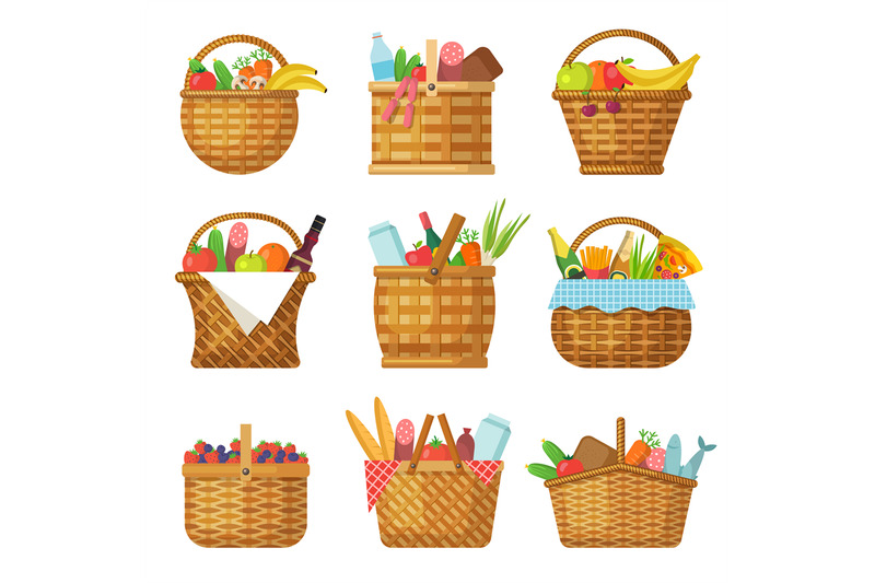 basket-with-products-handcraft-picnic-hamper-with-various-food-vegeta