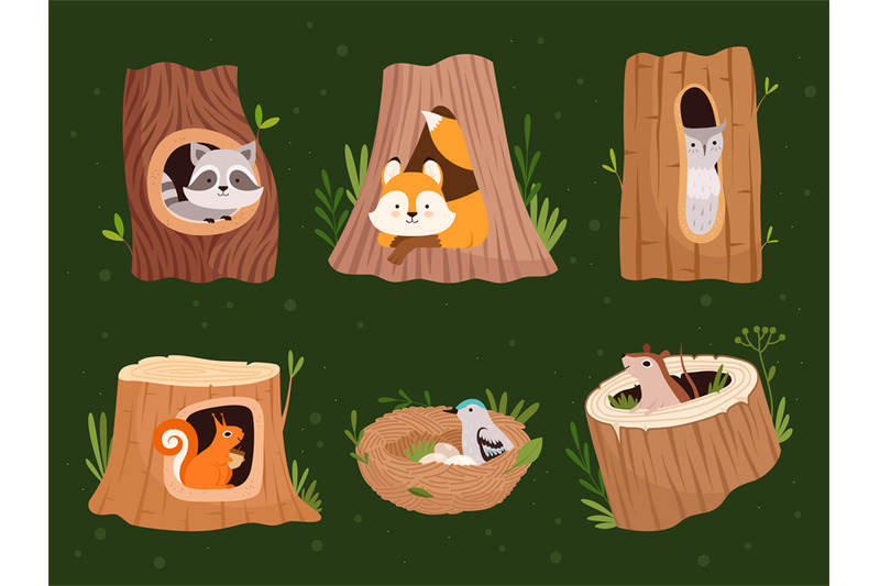 animals-hollow-wood-forest-trees-with-holes-for-wild-animals-houses-v