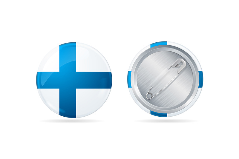 finland-circle-button-badge-pin-set