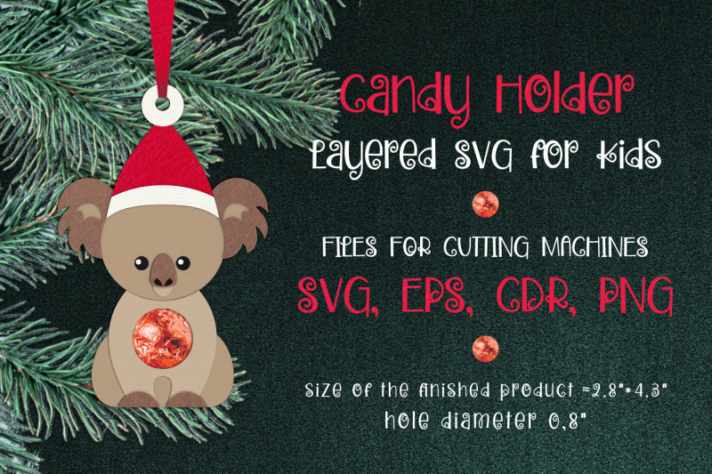 koala-christmas-ornament-candy-holder-template-svg