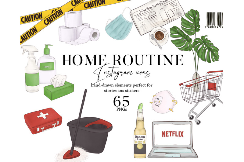 housewife-clipart-housekeeping-daily-routine-home-wife-instagram-icons