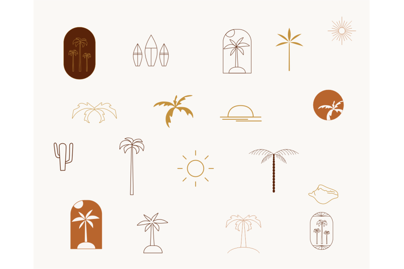 summer-logo-tropical-design-boho-branding-logo-elements