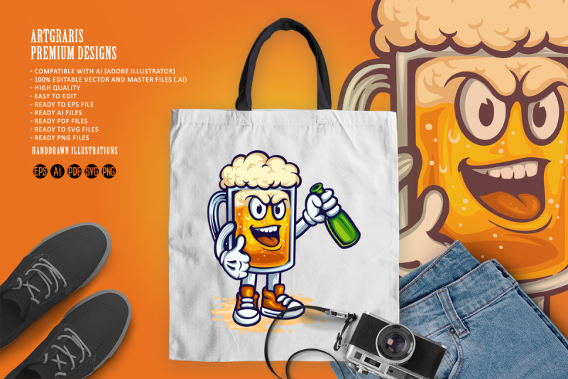 beer-glass-smile-mascot-illustrations