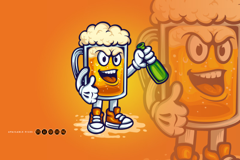 beer-glass-smile-mascot-illustrations