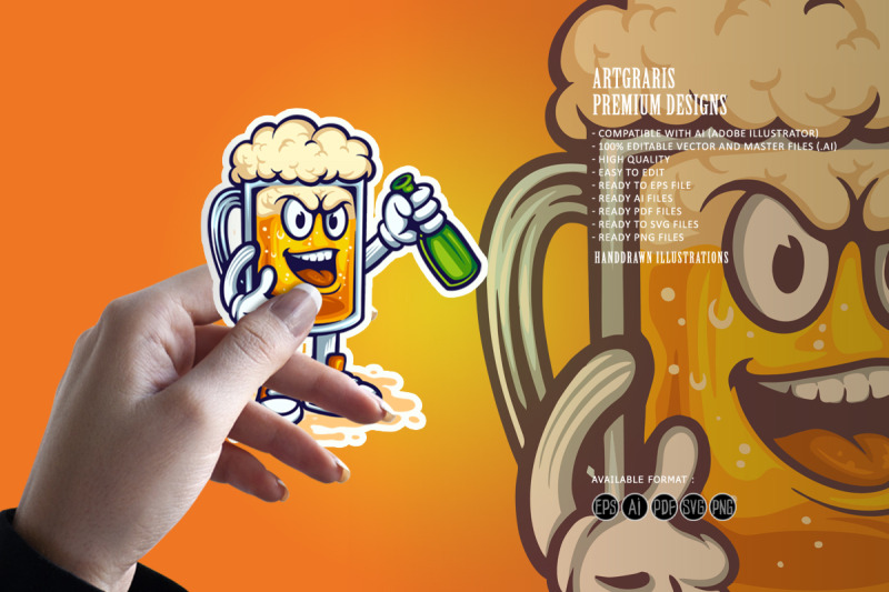 beer-glass-smile-mascot-illustrations