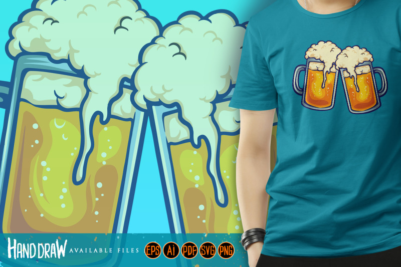 beer-glass-two-party-joint-illustrations