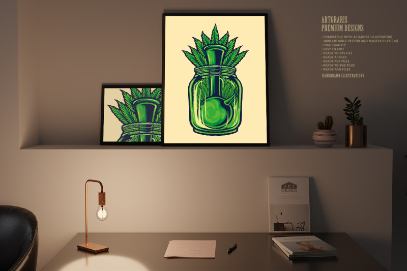 bong-weed-leaf-bottle-illustrations