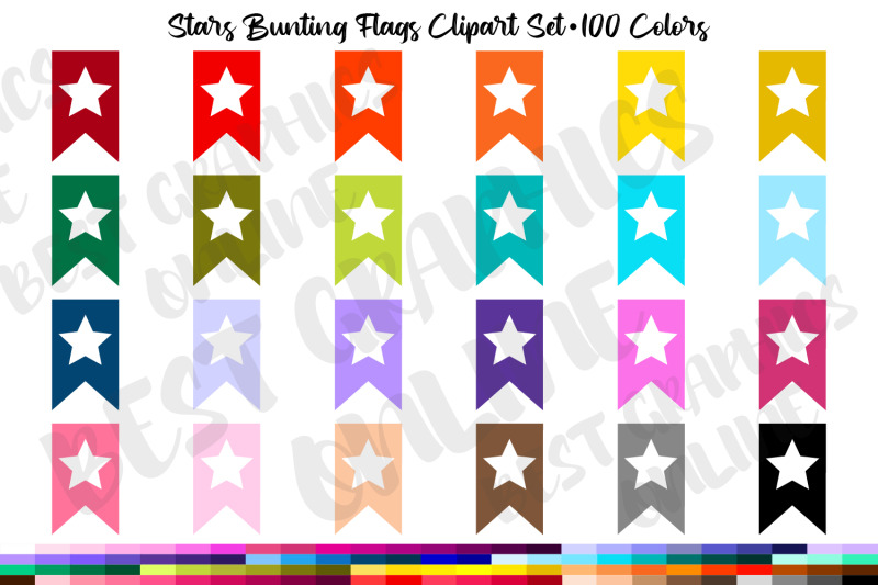 100-stars-bunting-flags-banners-clipart-star-flag-banner