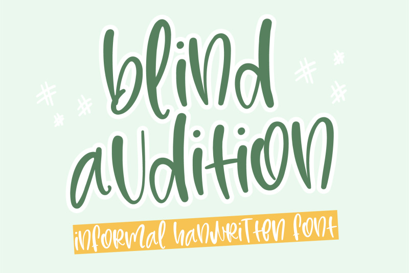blind-audition-an-informal-handwritten-font