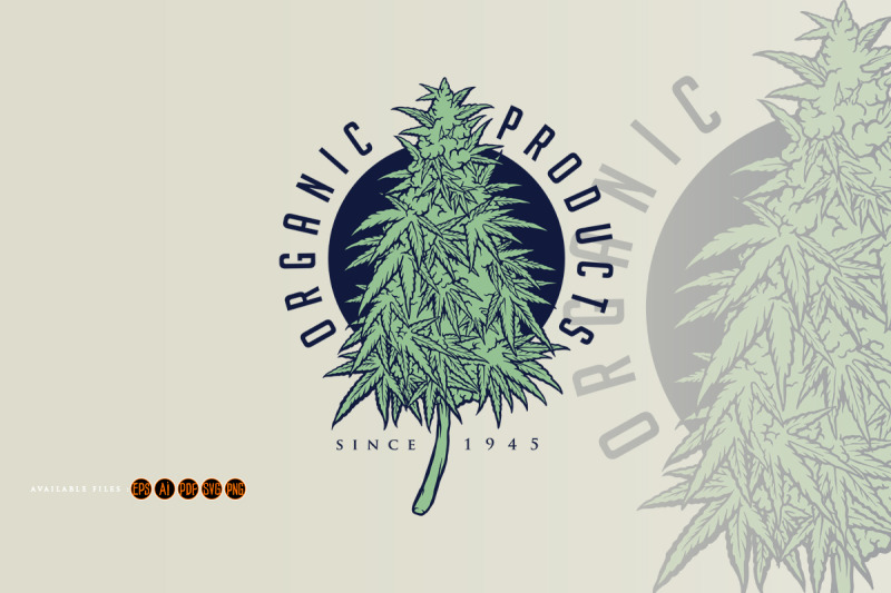 cannabis-plant-organic-products-logo