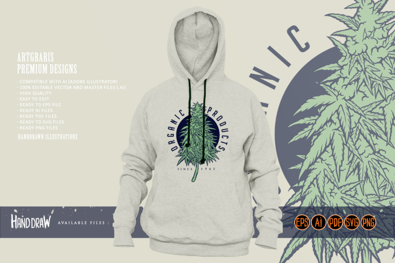 cannabis-plant-organic-products-logo