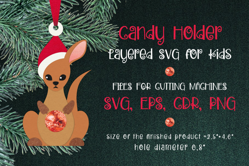 kangaroo-christmas-ornament-candy-holder-template-svg