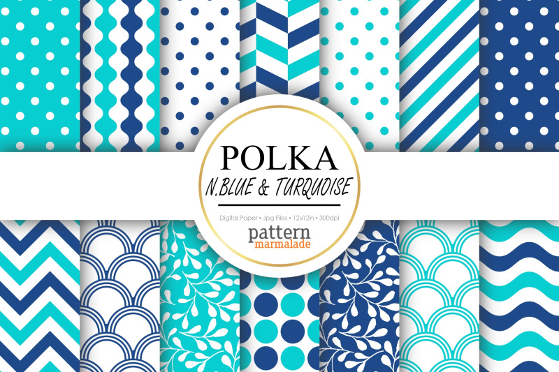 polka-navy-blue-and-turquoise-color-digital-paper-s1210