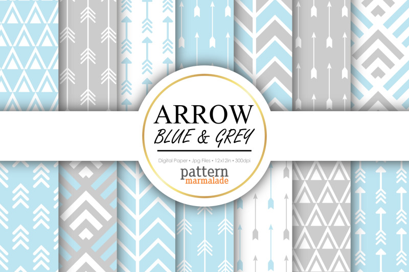 arrow-baby-blue-amp-grey-digital-paper-s0410