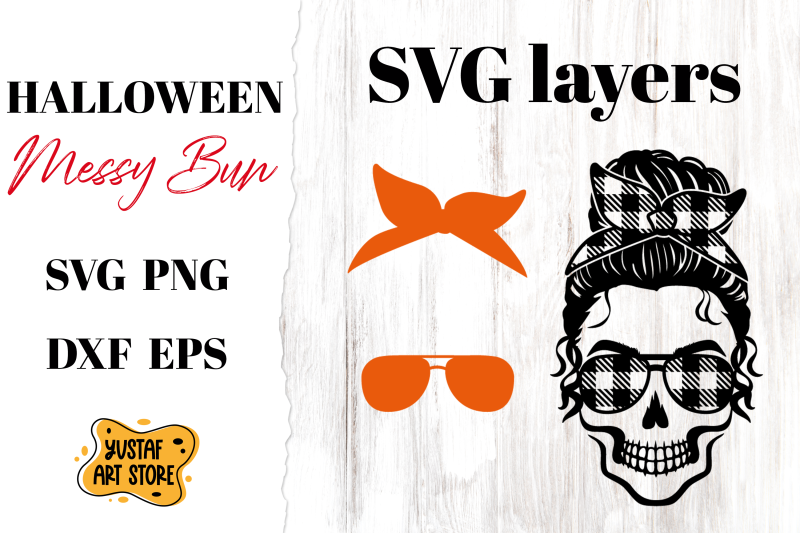 halloween-messy-bun-skull-svg-cut-file-and-sublimation