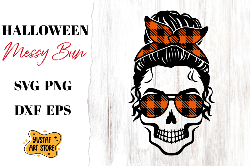 halloween-messy-bun-skull-svg-cut-file-and-sublimation