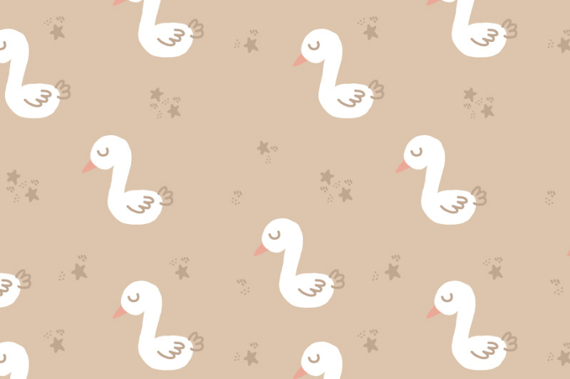 cute-goose-sleep-seamless-pattern-brown