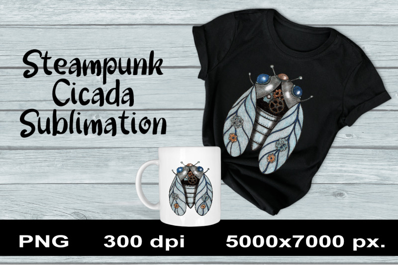 steampunk-cicada-sublimation-png-design-hand-drawn-clipart