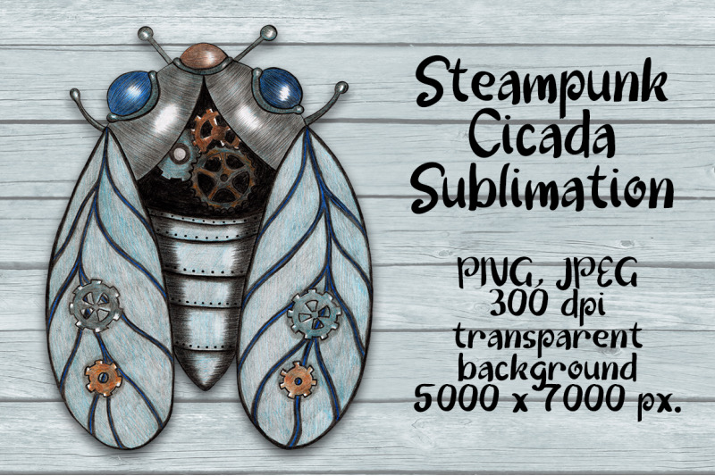 steampunk-cicada-sublimation-png-design-hand-drawn-clipart