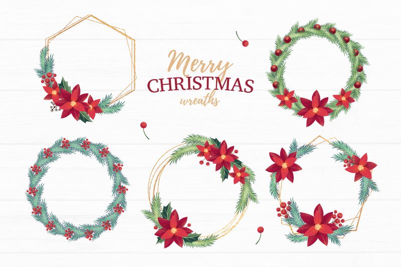 christmas-floral-wreath-clipart-winter-festive-graphics