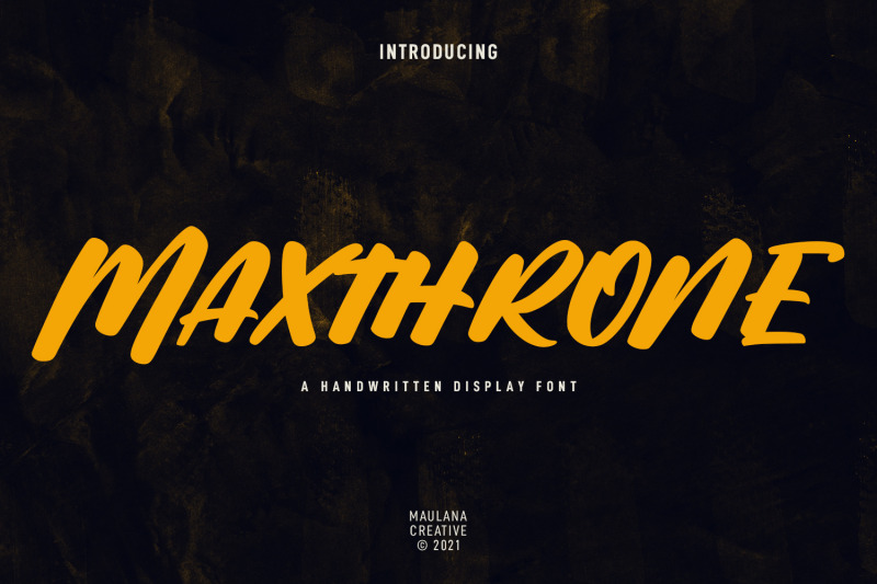 maxthrone-handwritten-display-font