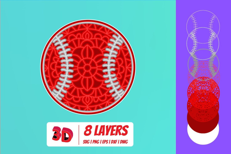 baseball-3d-layered-svg-cut-file