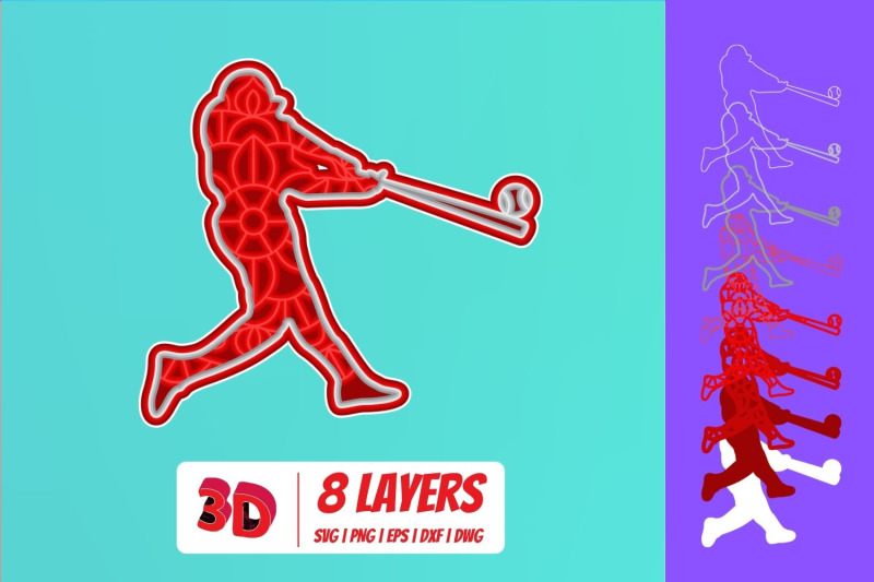 baseball-player-3d-layered-svg-cut-file