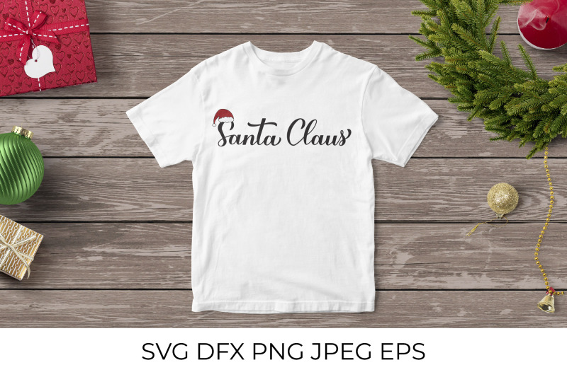 santa-claus-hand-lettering-with-hat-svg-christmas-calligraphy