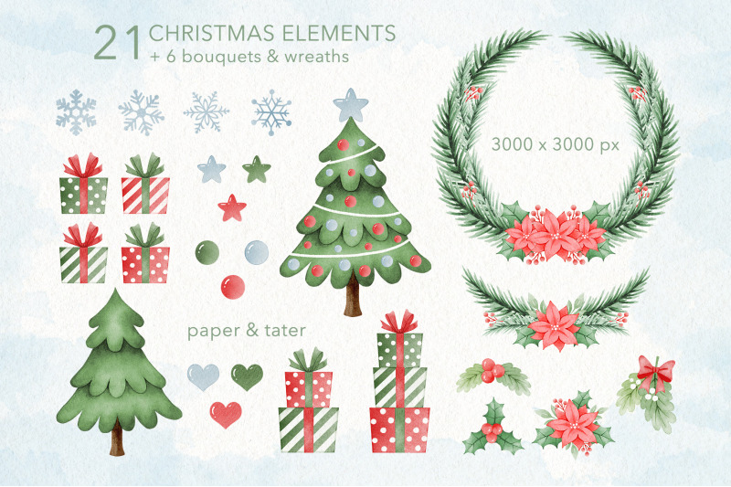 watercolor-white-elephants-christmas-clipart-cute-xmas-animals-png