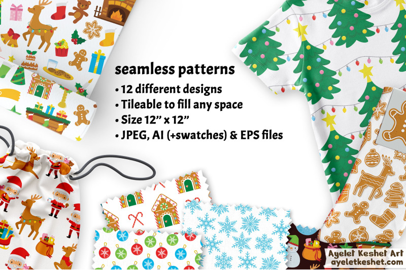 christmas-bundle-clipart-notes-and-patterns