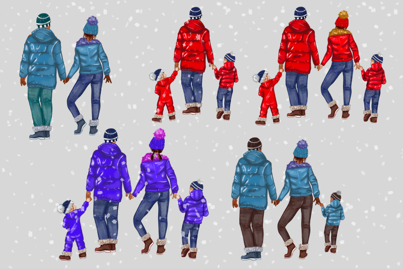 christmas-clipart-family-clipart-winter-family-diy-clipart