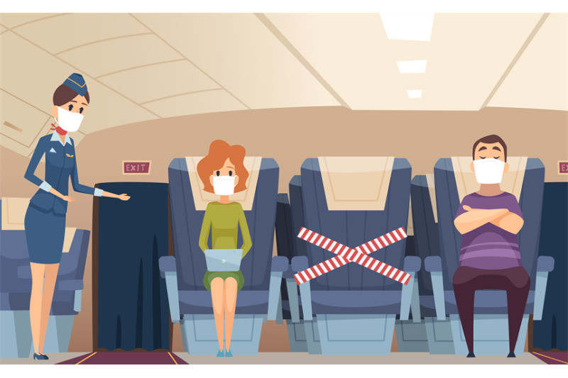 flight-rules-epidemic-problems-passengers-wear-protective-masks-in-p