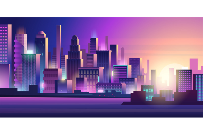 cyberpunk-city-neon-glow-lighting-urban-landscape-purple-colored-dark