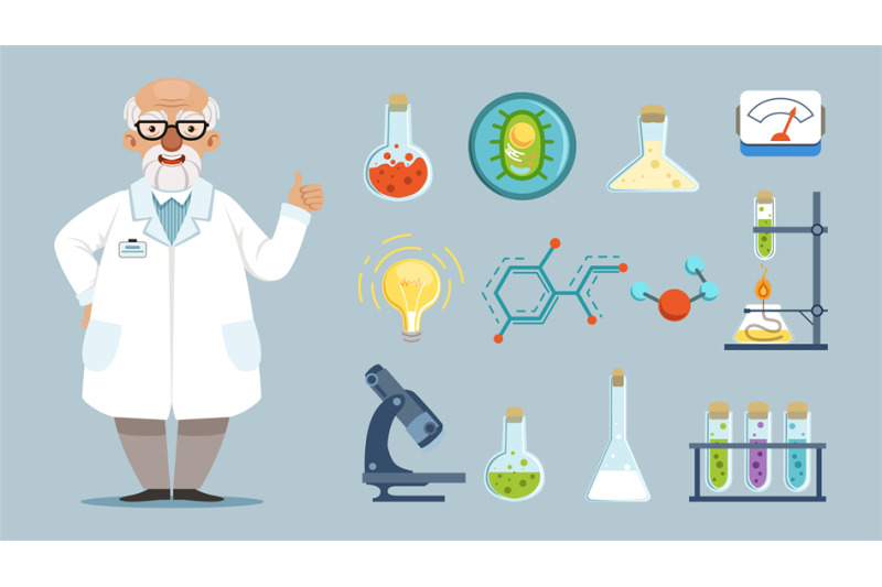 cartoon-scientist-elements-of-chemical-laboratory-equipment-microsc