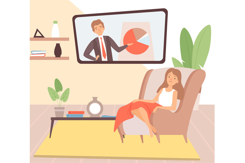 stay-at-home-housewife-resting-cartoon-woman-in-chair-with-blanket-w